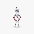 Connected hearts sterling silver dangle with salsa (High Resolution)