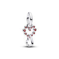 Connected hearts sterling silver dangle with salsa