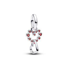 Connected hearts sterling silver dangle with salsa