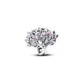 Family tree sterling silver charm with fancy pink  794486C01