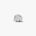Textured elephant sterling silver mini charm (High Resolution)