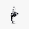 Orca sterling silver double dangle with clear cubi 794683C01 (High Resolution)