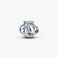 Openwork shell sterling silver charm with blue ena 794695C01 (High Resolution)