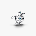 Openwork turtle sterling silver charm with turquoi 794697C01 (High Resolution)