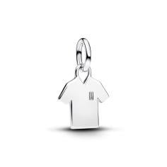 Engravable soccer shirt sterling silver dangle wit 794708C01