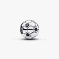 Soccer ball sterling silver charm with black cryst 794710C01 (High Resolution)