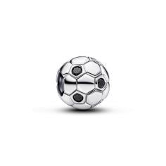 Soccer ball sterling silver charm with black cryst 794710C01