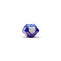 Lips sterling silver mini charm with shaded blue 795123C01