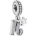 16 Years of love Silver Hanging Charm w CZ 797261CZ