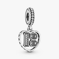 18 Years of Love Silver Hanging Charm w CZ 797262CZ (High Resolution)