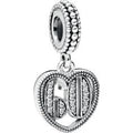 60 Years of Love Silver Hanging Charm w 797265CZ