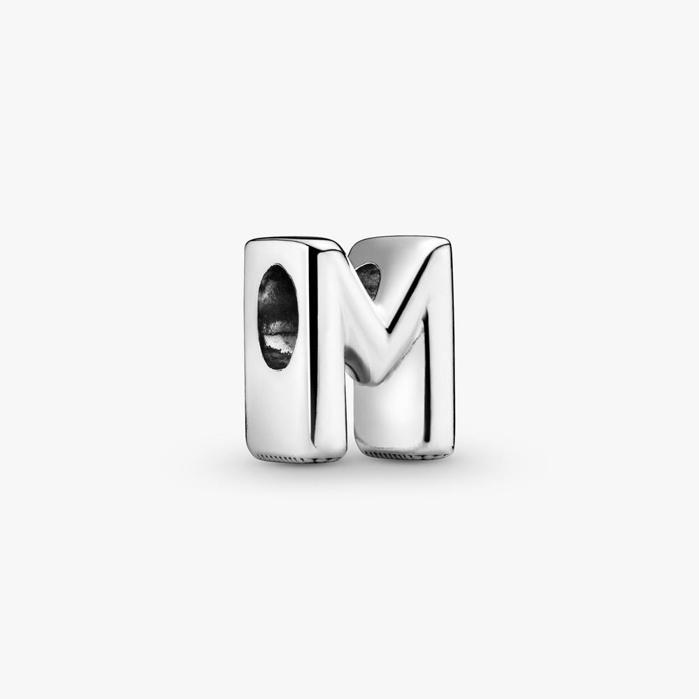 Letter M Silver Charm 797467 (High Resolution)