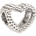 Beaded Heart Silver Charm 797516