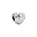 Mum In A Million Silver Charm w Red CZ 797781CZR (High Resolution)