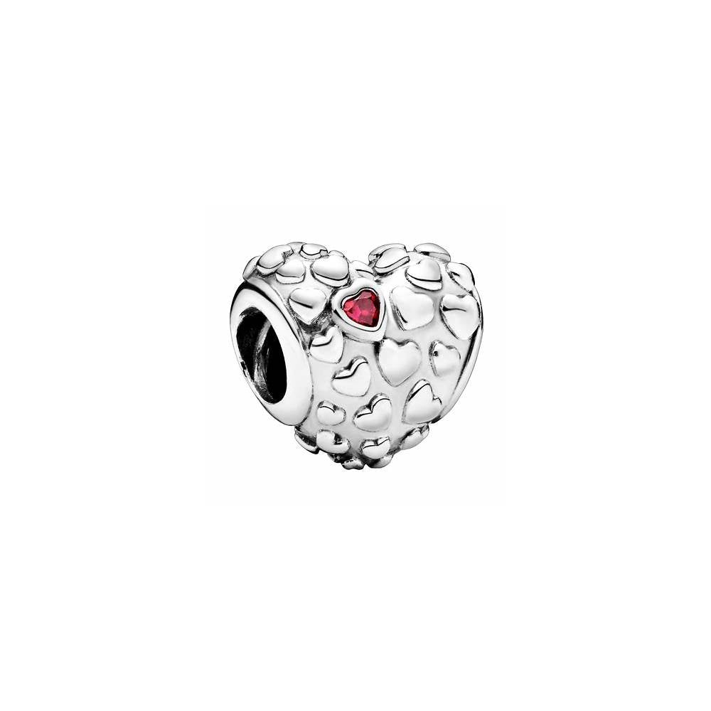 Mum In A Million Silver Charm w Red CZ 797781CZR (High Resolution)