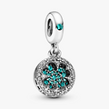 Dazzling Clover Silver Hanging Charm w Green Cryst 797906NRGMX (High Resolution)