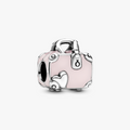 Pink Travel Bag Silver Charm w Pink Enamel 798063EN124 (High Resolution)