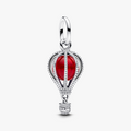 Air balloon sterling silver dangle with red Murano glass 798064C01 (High Resolution)