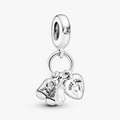 My Little Baby Silver Hanging Charm w Clear CZ   Enamel 798106CZ (High Resolution)