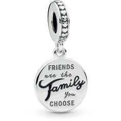 Friends Are Family Silver Hanging Charm 798124EN16