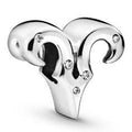 Aries Zodiac Silver Charm w CZ 798416C01