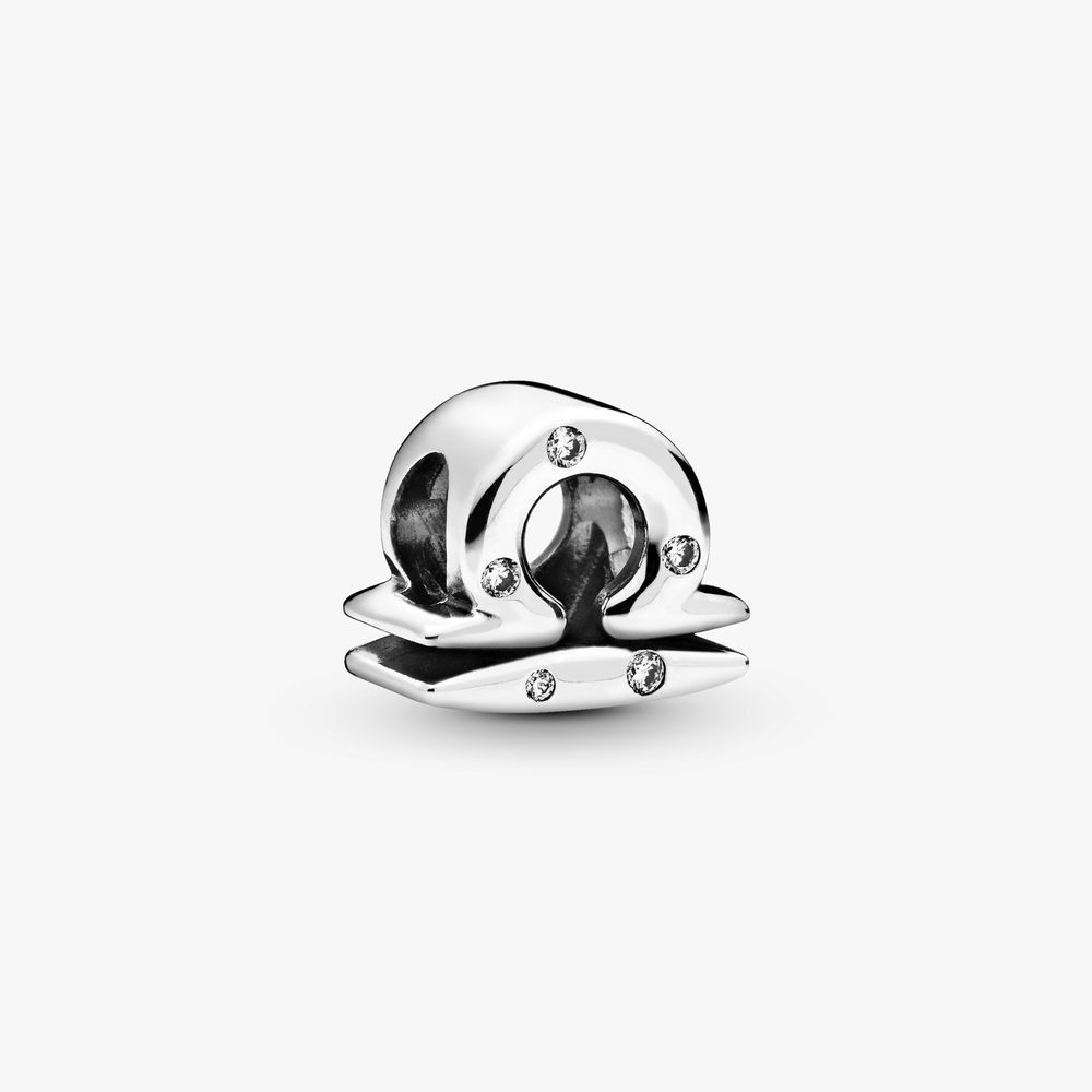 Libra Zodiac Silver Charm w CZ 798424C01 (High Resolution)