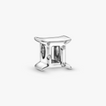 Gemini sterling silver charm with clear cubic zirconia 798428C01 (High Resolution)