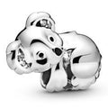 Sweet Koala Silver Charm w Black Enamel   CZ 798431C01