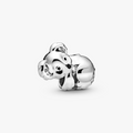 Sweet Koala Silver Charm w Black Enamel   CZ 798431C01 (High Resolution)