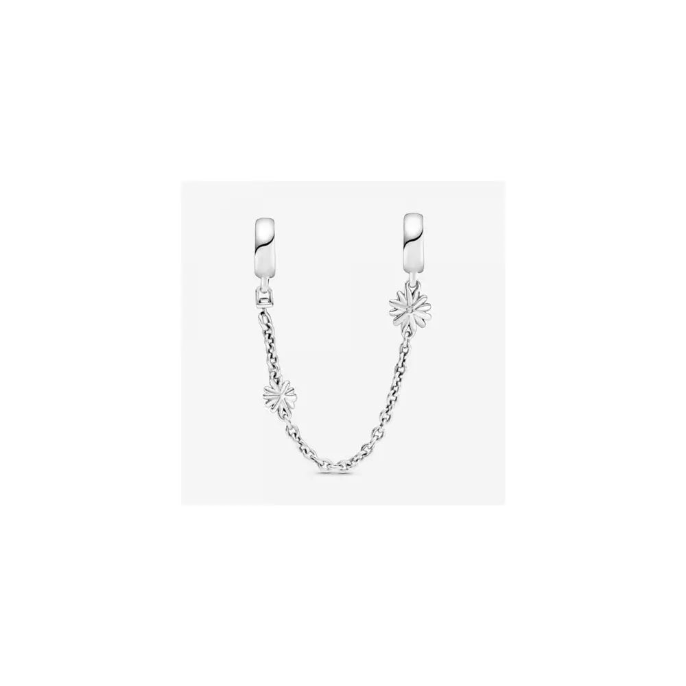 Daisy Flower Silver Safety Chain w CZ 798764C01-05 (High Resolution)