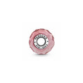 Wavy Pink Murano Silver Charm w Pink Murano Glass 798872C00 (High Resolution)