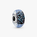 Wavy Dark Blue Murano Ocean Glass Charm w Iridescent & Blue Murano 798938C00 (High Resolution)