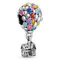 Disney Up House & Balloons Silver Charm w Mixed En 798962C01
