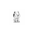 Japan Akita Inu Dog Silver Charm w Mixed Enamel 799030C01 (High Resolution)