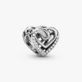 Sparkling Entwined Hearts Silver Charm w CZ 799270C01 (High Resolution)