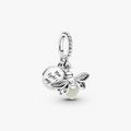 Glow-in-the-dark Firefly Hanging Silver Charm w Murano 799352C01 (High Resolution)