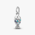 Blue Scaled Fish Dangle Charm (High Resolution)