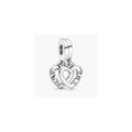 Sister Double Heart Hanging Silver Charm 799538C01 (High Resolution)