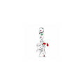 Ginger bread man with candy cane sterlin 799637C01 (High Resolution)