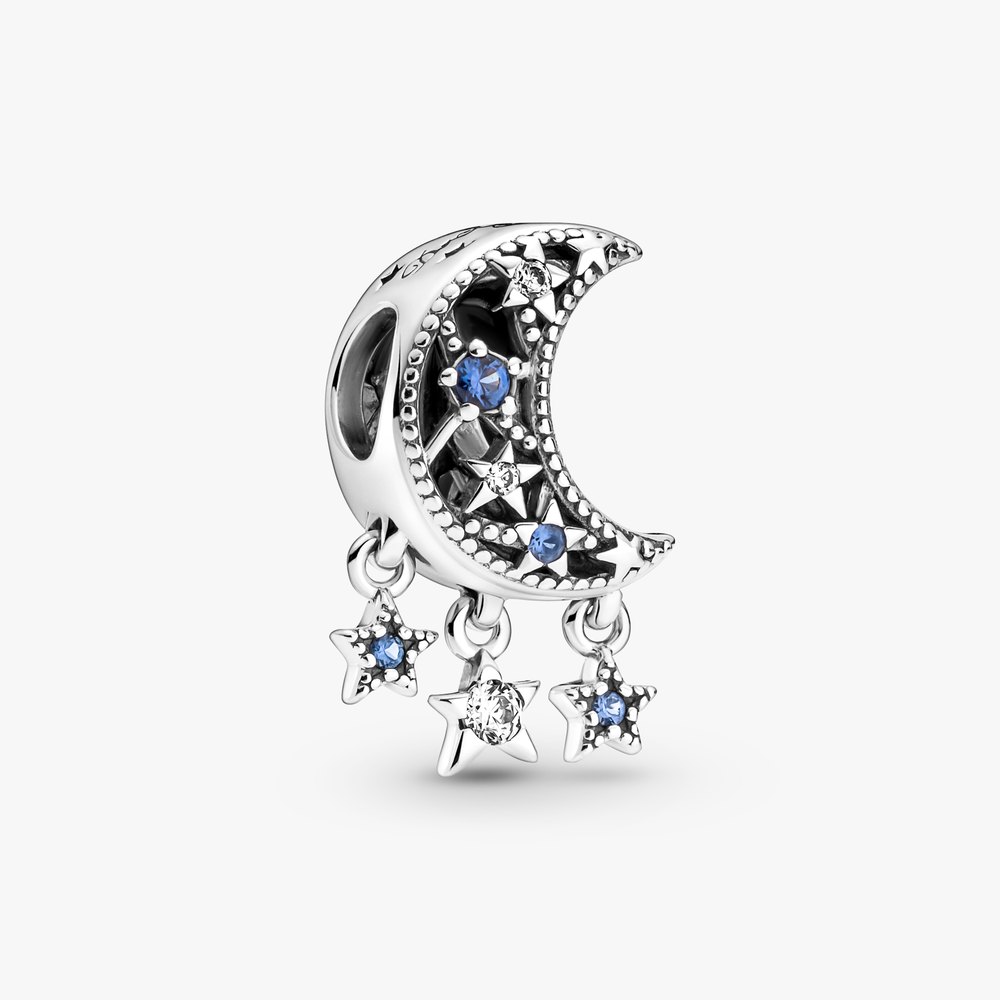 Moon and star sterling silver charm with 799643C01 (High Resolution)