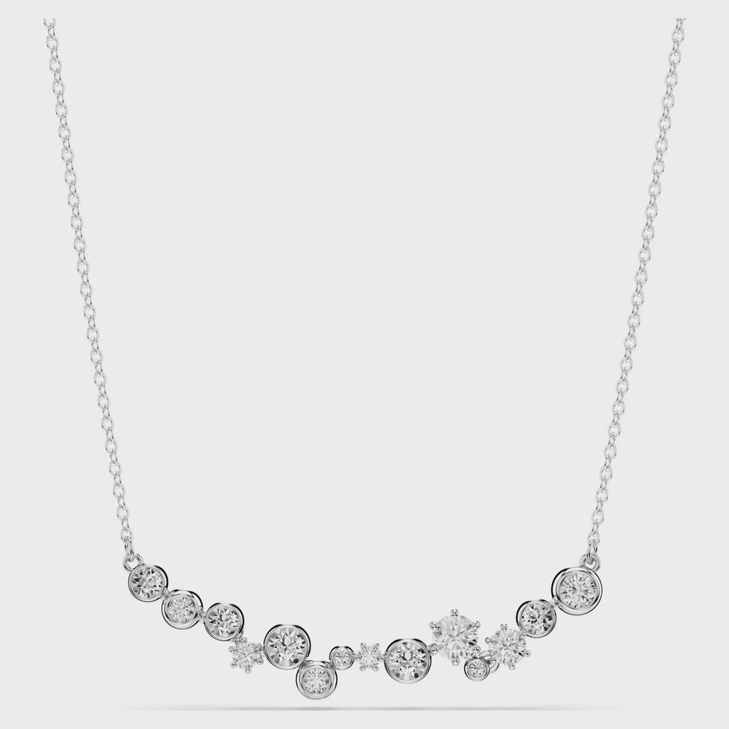 Constella necklace Mixed cuts, White, Rhodium plated 5722473