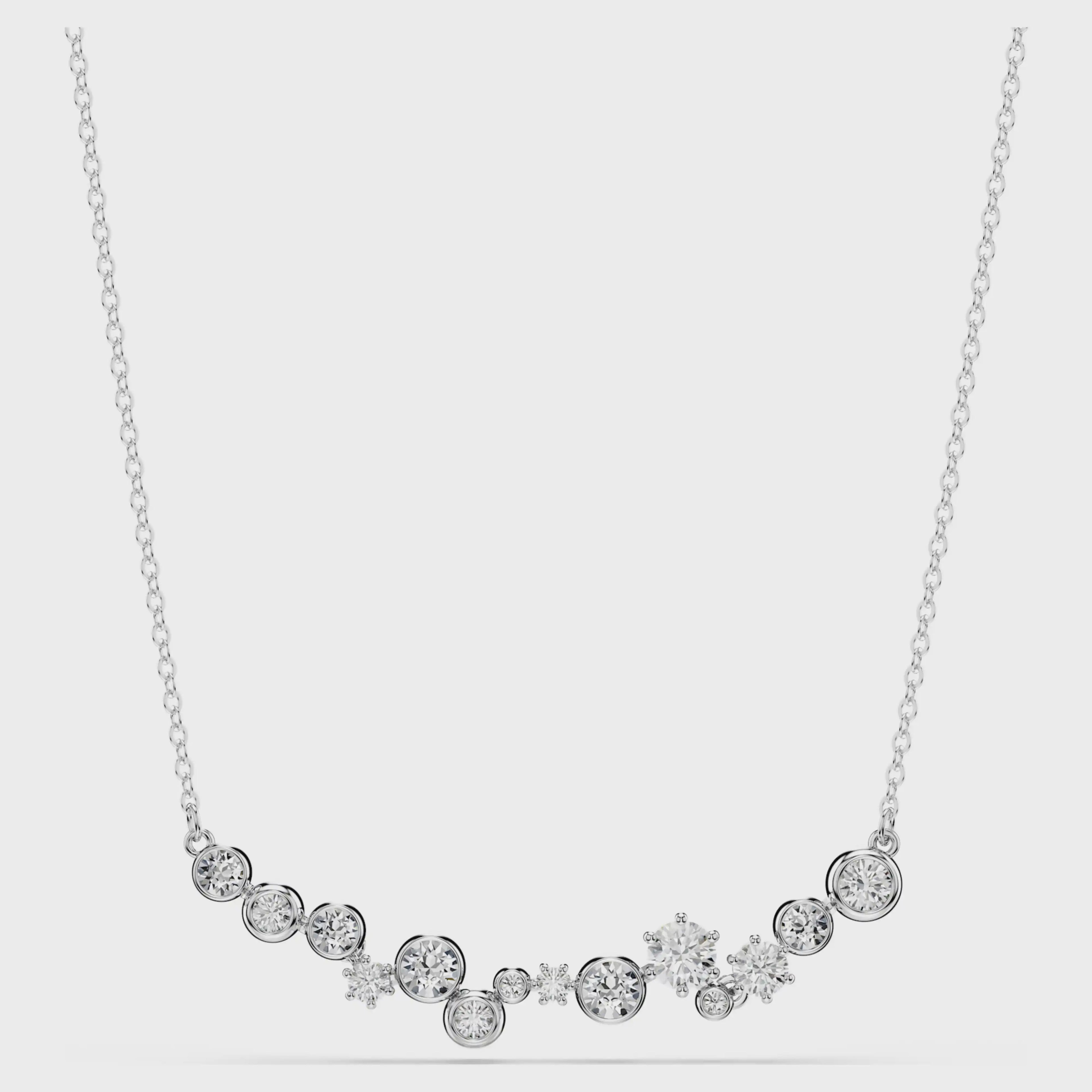 Constella necklace Mixed cuts, White, Rhodium plated 5722473