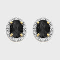 9ct Gold Natural Sapphire & Diamond Earrings M3348