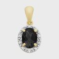 9ct Gold Natural Sapphire & Diamond Pendant M3349