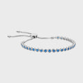 Sterling Silver Created Blue Nano Friendship Bracelet M3333