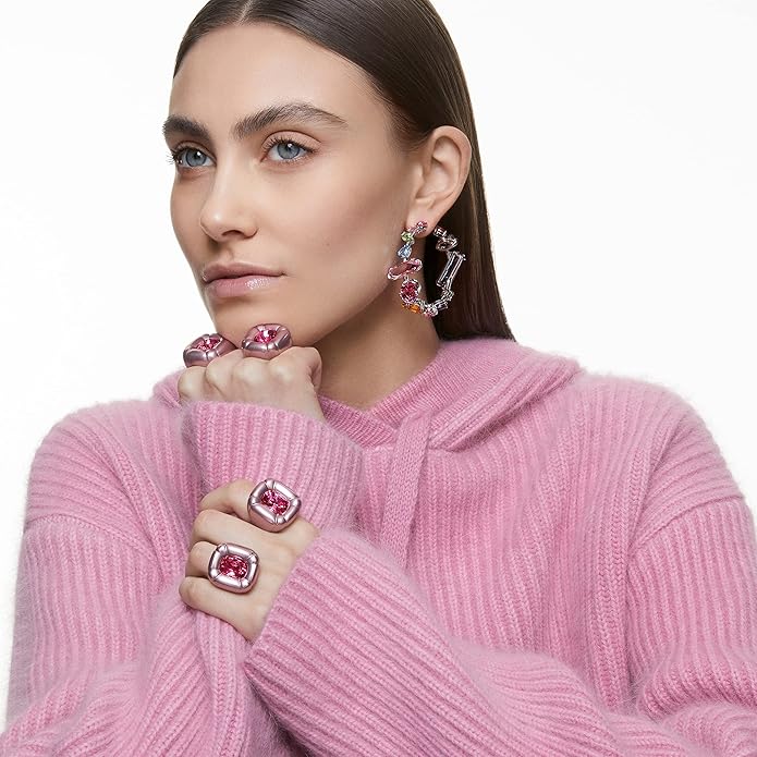 Ladies Dulcis Cocktail Ring Pink Size 55 5601579