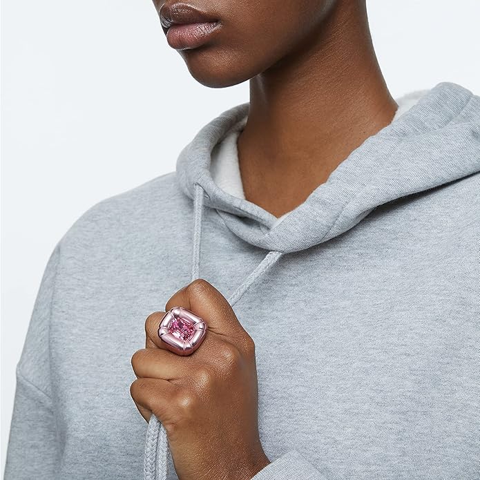 Ladies Dulcis Cocktail Ring Pink Size 55 5601579