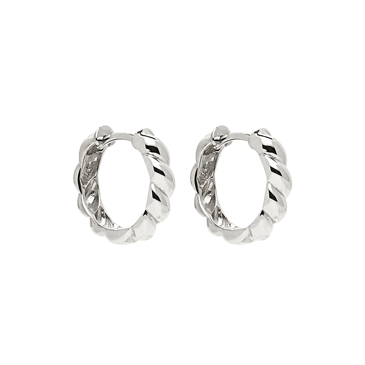 Najo Zippy Twist Huggie Earrings