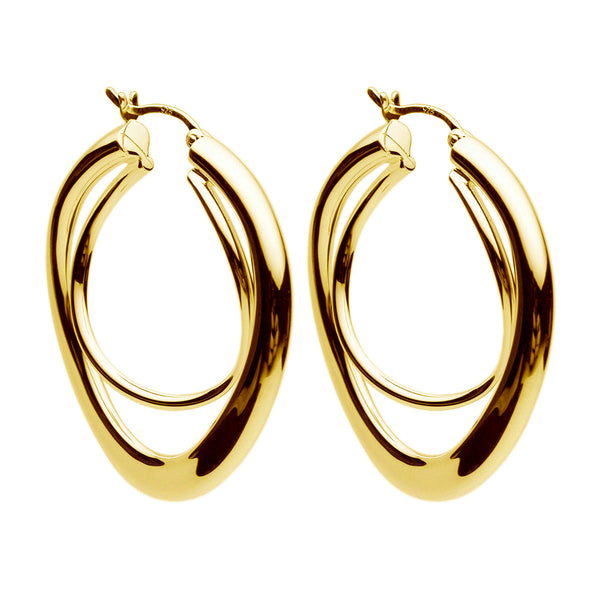 Najo Strudel Yellow Gold Hoop Earrings