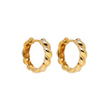 Najo Zippy Twist Yellow Gold Huggie Earrings